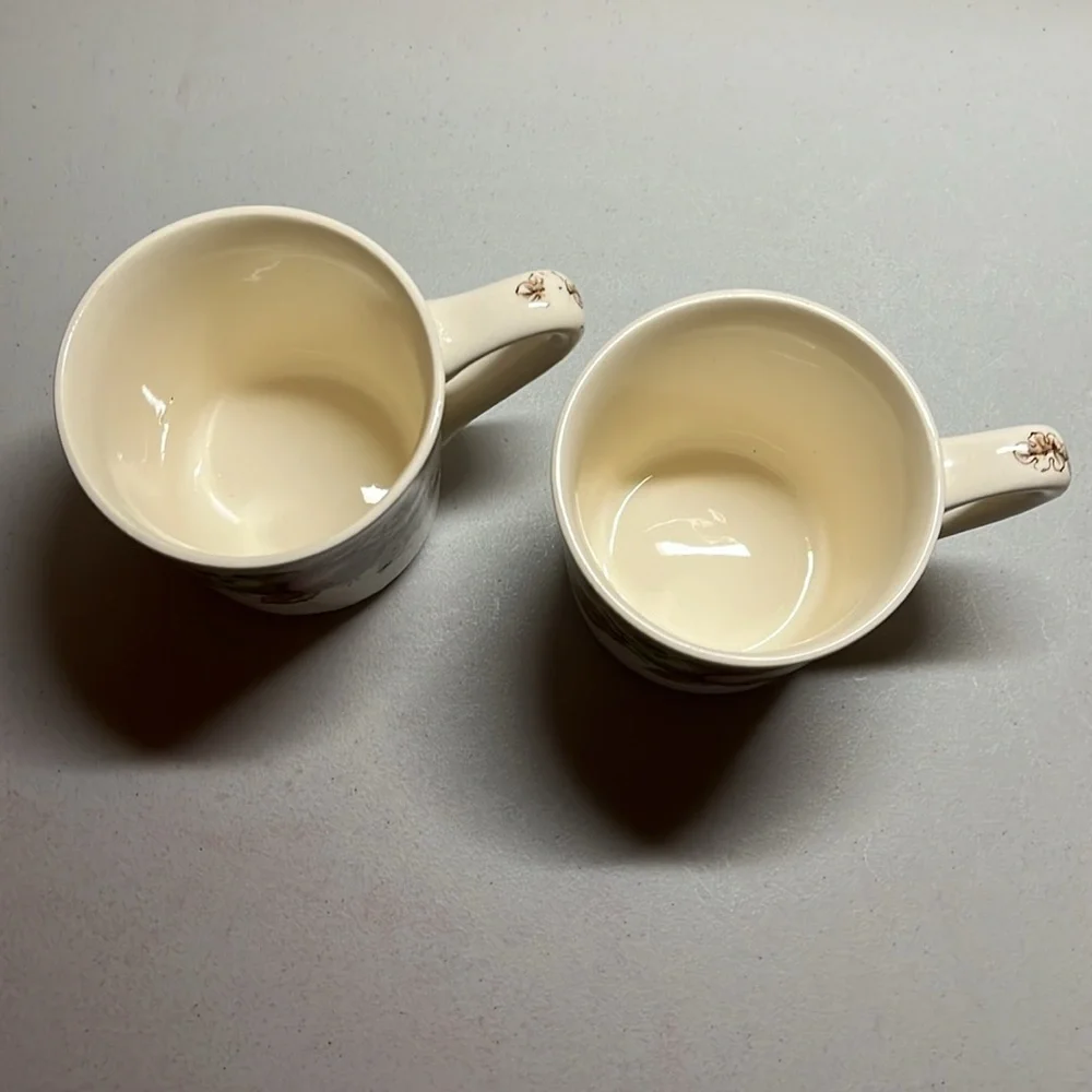 Harvest time ironstone mugs from England set of two